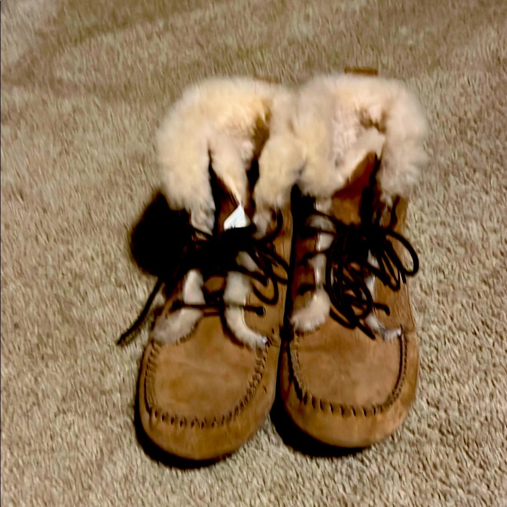 Ugg Brown Fur-Lined Booties